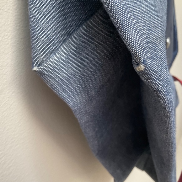 SOLD! Longchamp Navy Denim Horse Jockey Purse - Picture 9 of 16